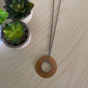 Orange Disk Necklace